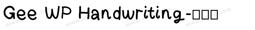 Gee WP Handwriting字体转换